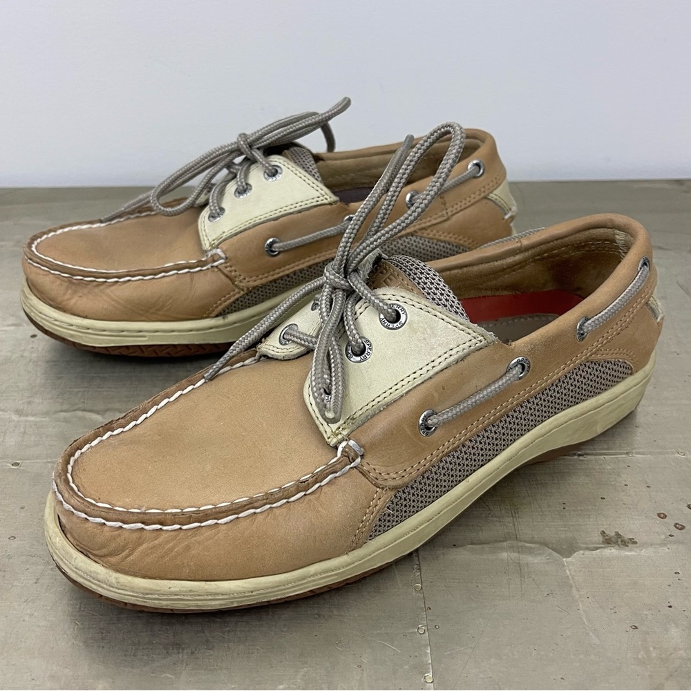 Sperry Men's Billfish 3-Eye Boat Shoe Tan Beige